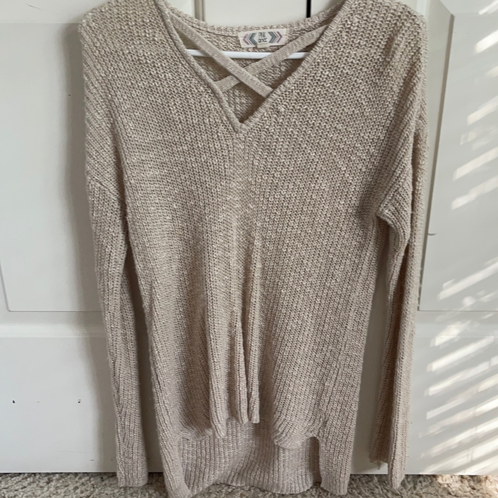 Cream long sleeve sweater